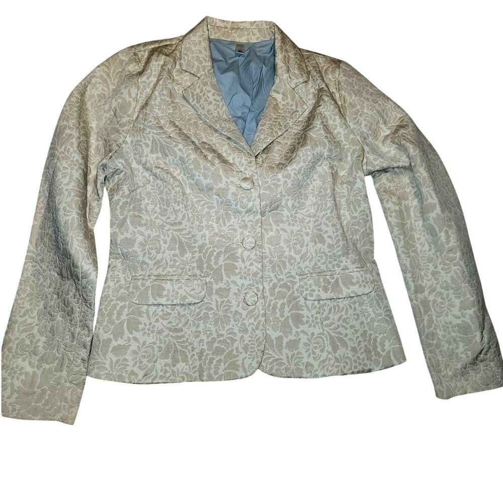Old Navy Textured Tapestry Floral Blazer Jacket Size Large